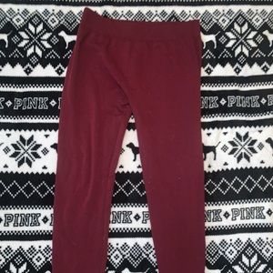burgundy leggings